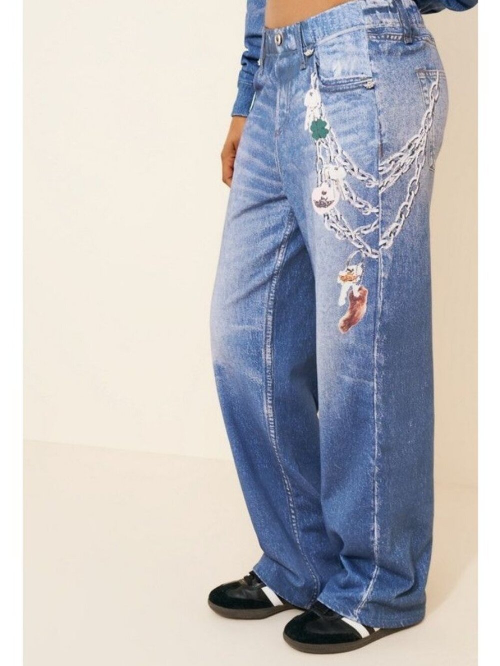 Boys Lie Done Denim Pants Y2K Skater Streetwear Grunge Indie Womens L